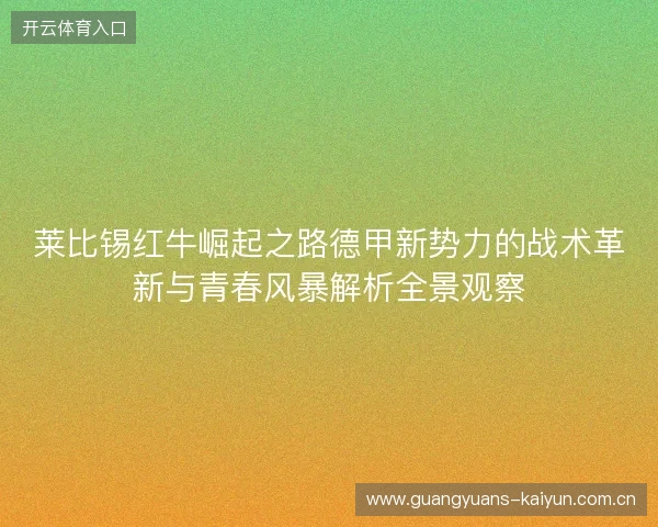 莱比锡红牛崛起之路德甲新势力的战术革新与青春风暴解析全景观察